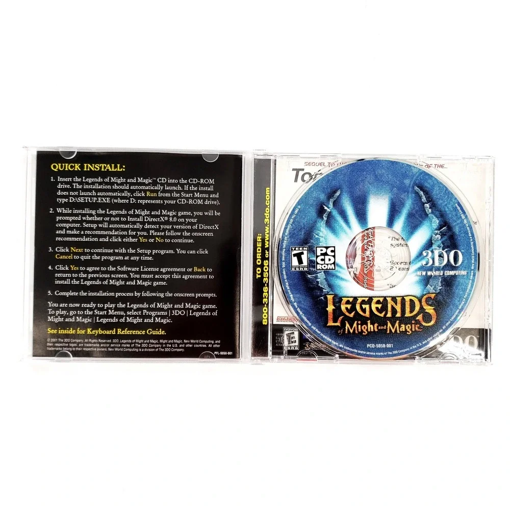 Legends of Might and Magic (PC, 2001) w/ Manual Mint Disc